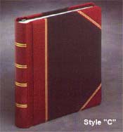 Style C corporate minute book binder