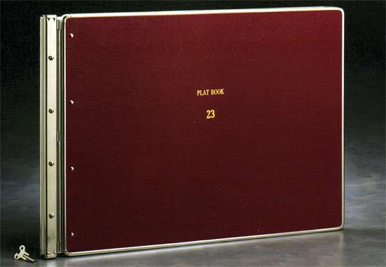 plat binder for archival map storage